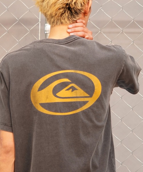 Quiksilver（クイックシルバー）の「QUIKSILVER/クイックシルバー サターンロゴ ST バックプリント QST241012（Tシャツ/カットソー・メンズ・スミクロ/ホワイト/ブルーグリーン・M/L）」の19枚目の写真