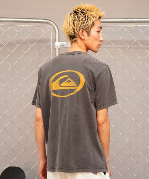 Quiksilver（クイックシルバー）の「QUIKSILVER/クイックシルバー サターンロゴ ST バックプリント QST241012（Tシャツ/カットソー・メンズ・スミクロ/ホワイト/ブルーグリーン・M/L）」の15枚目の写真