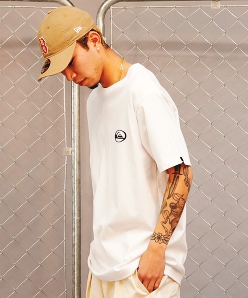Quiksilver（クイックシルバー）の「QUIKSILVER/クイックシルバー サターンロゴ ST バックプリント QST241012（Tシャツ/カットソー・メンズ・スミクロ/ホワイト/ブルーグリーン・M/L）」の6枚目の写真