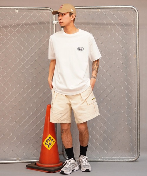 Quiksilver（クイックシルバー）の「QUIKSILVER/クイックシルバー サターンロゴ ST バックプリント QST241012（Tシャツ/カットソー・メンズ・スミクロ/ホワイト/ブルーグリーン・M/L）」の8枚目の写真