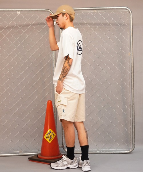 Quiksilver（クイックシルバー）の「QUIKSILVER/クイックシルバー サターンロゴ ST バックプリント QST241012（Tシャツ/カットソー・メンズ・スミクロ/ホワイト/ブルーグリーン・M/L）」の9枚目の写真