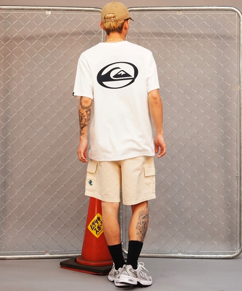 Quiksilver（クイックシルバー）の「QUIKSILVER/クイックシルバー サターンロゴ ST バックプリント QST241012（Tシャツ/カットソー・メンズ・スミクロ/ホワイト/ブルーグリーン・M/L）」の10枚目の写真