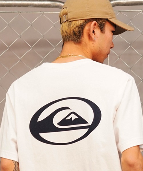 Quiksilver（クイックシルバー）の「QUIKSILVER/クイックシルバー サターンロゴ ST バックプリント QST241012（Tシャツ/カットソー・メンズ・スミクロ/ホワイト/ブルーグリーン・M/L）」の12枚目の写真