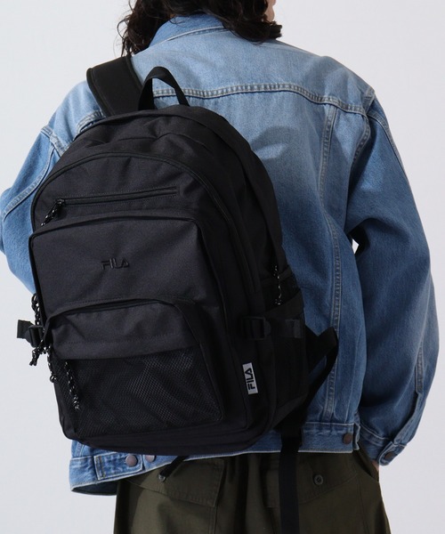 FILA（フィラ）の「FILA ＦＩＬＡ　ロールラウンドＤパック（バックパック/リュック・レディース・ブラック×ホワイト/ブラック×ブラック・FREE）」の9枚目の写真