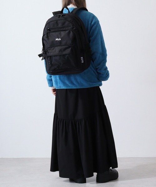 FILA（フィラ）の「FILA ＦＩＬＡ　ロールラウンドＤパック（バックパック/リュック・レディース・ブラック×ホワイト/ブラック×ブラック・FREE）」の15枚目の写真
