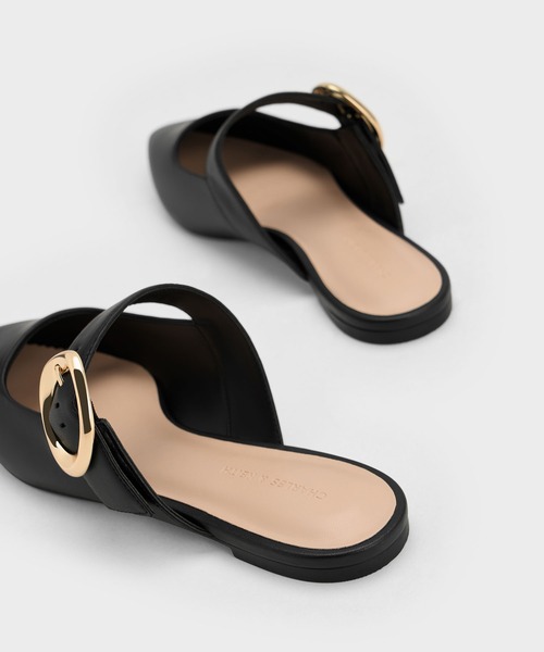 【セール】バックルストラップ フラットミュール（サンダル）｜CHARLES & KEITH（チャールズ & キース）