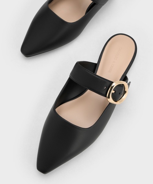 【セール】バックルストラップ フラットミュール（サンダル）｜CHARLES & KEITH（チャールズ & キース）