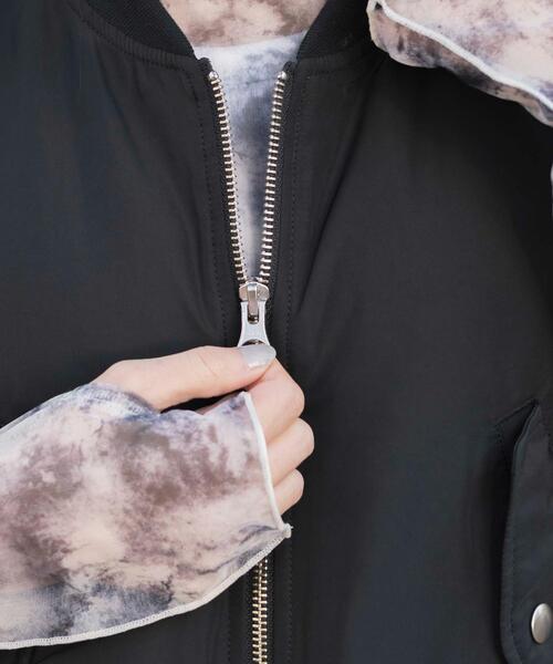 WEGO(ウィゴー)の「WEGO/ショートMA-1ベスト(ベスト・レディース・ブラック/カーキ・FREE)」の5枚目の写真