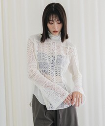 PUBLIC TOKYO | ジップレースブラウス(シャツ/ブラウス)