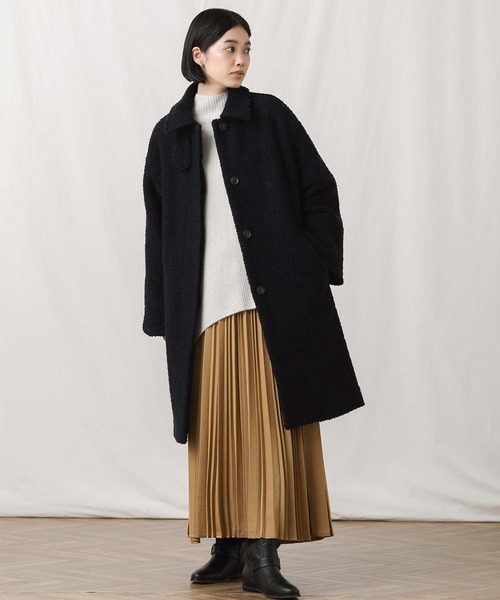 Gready Brilliant(グレディブリリアン)の「WNyロービングステンカラーコート(ステンカラーコート・レディース・ネイビー/ブルー・38)」の3枚目の写真