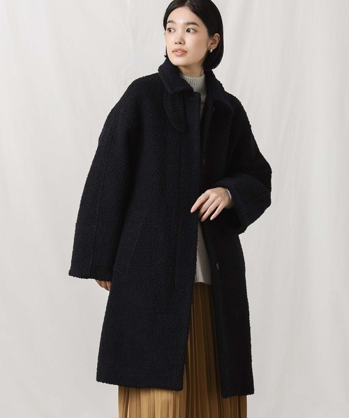 Gready Brilliant(グレディブリリアン)の「WNyロービングステンカラーコート(ステンカラーコート・レディース・ネイビー/ブルー・38)」の8枚目の写真