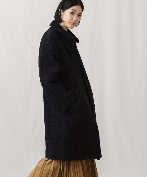 Gready Brilliant(グレディブリリアン)の「WNyロービングステンカラーコート(ステンカラーコート・レディース・ネイビー/ブルー・38)」の9枚目の写真
