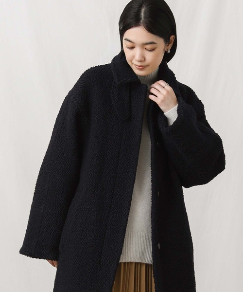 Gready Brilliant(グレディブリリアン)の「WNyロービングステンカラーコート(ステンカラーコート・レディース・ネイビー/ブルー・38)」の11枚目の写真