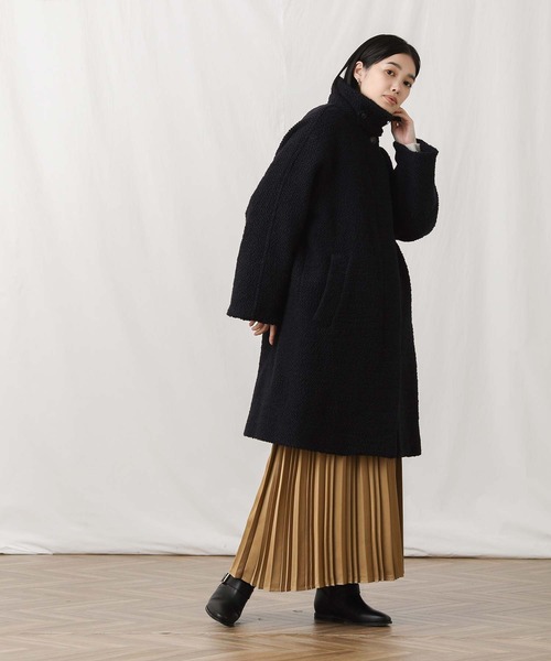 Gready Brilliant(グレディブリリアン)の「WNyロービングステンカラーコート(ステンカラーコート・レディース・ネイビー/ブルー・38)」の13枚目の写真