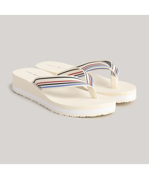 TOMMY HILFIGER（トミーヒルフィガー）の「【オンライン限定】ウェッジストライプビーチサンダル（サンダル・レディース・ネイビー/アイボリー・23cm/23.5cm/24cm）」の10枚目の写真
