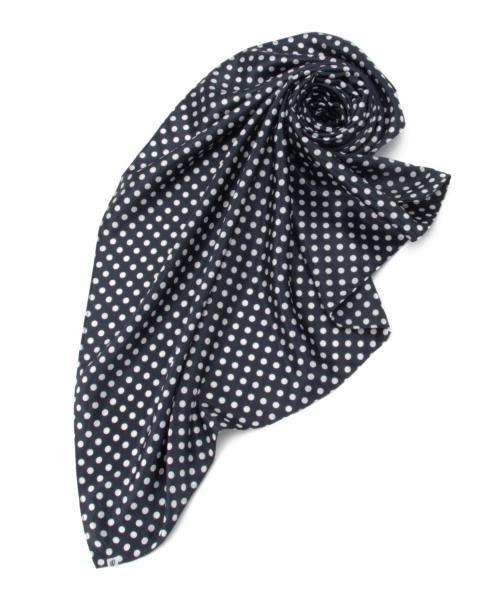 BEAMS BOY（ビームスボーイ）の「BEAMS BOY / ドット スカーフ（バンダナ/スカーフ・レディース・インディゴブルー/ネイビー・ONE SIZE）」の3枚目の写真
