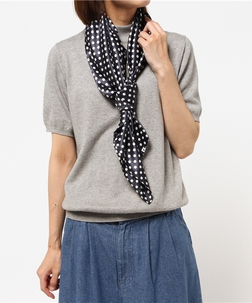 BEAMS BOY（ビームスボーイ）の「BEAMS BOY / ドット スカーフ（バンダナ/スカーフ・レディース・インディゴブルー/ネイビー・ONE SIZE）」の9枚目の写真