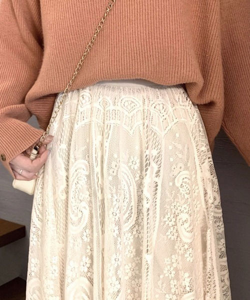 Miniministore（ミニミニストア）の「総レーススカート レディース ボトムス（スカート・レディース・ベージュ/ブラック/ホワイト・FREE）」の12枚目の写真