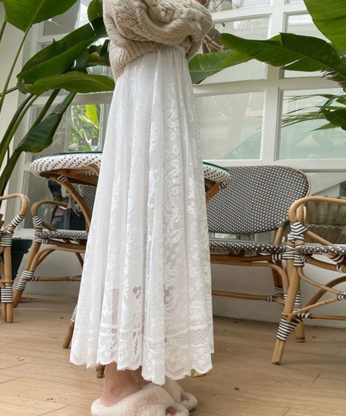 Miniministore（ミニミニストア）の「総レーススカート レディース ボトムス（スカート・レディース・ベージュ/ブラック/ホワイト・FREE）」の13枚目の写真