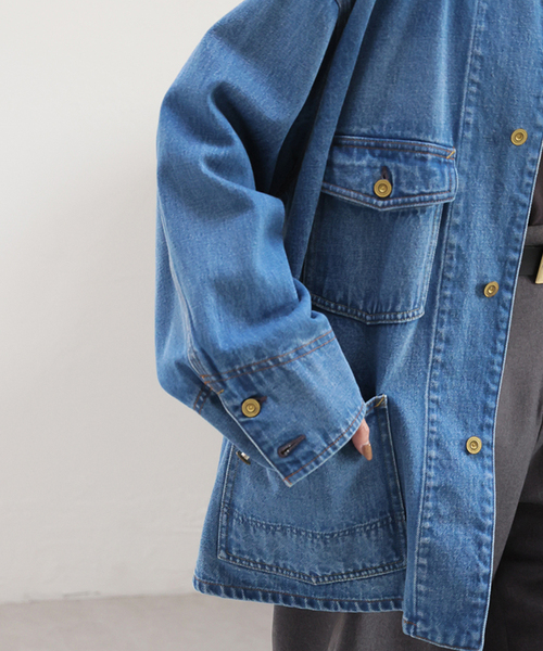 JOURNAL STANDARD（ジャーナルスタンダード）の「《追加５》デニムカバーオール（デニムジャケット・レディース・ブルー系その他・FREE）」の13枚目の写真