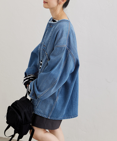 JOURNAL STANDARD（ジャーナルスタンダード）の「《追加５》デニムカバーオール（デニムジャケット・レディース・ブルー系その他・FREE）」の15枚目の写真