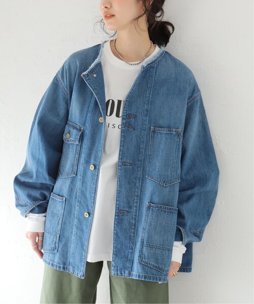 JOURNAL STANDARD（ジャーナルスタンダード）の「《追加５》デニムカバーオール（デニムジャケット・レディース・ブルー系その他・FREE）」の5枚目の写真