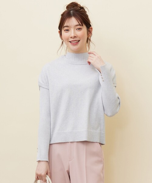 ANY SIS(エニィスィス)の「【2SET】ニットベストツイン セット(ニット/セーター・レディース・アイボリー系/スカイブルー系/ライラック系・2)」の2枚目の写真