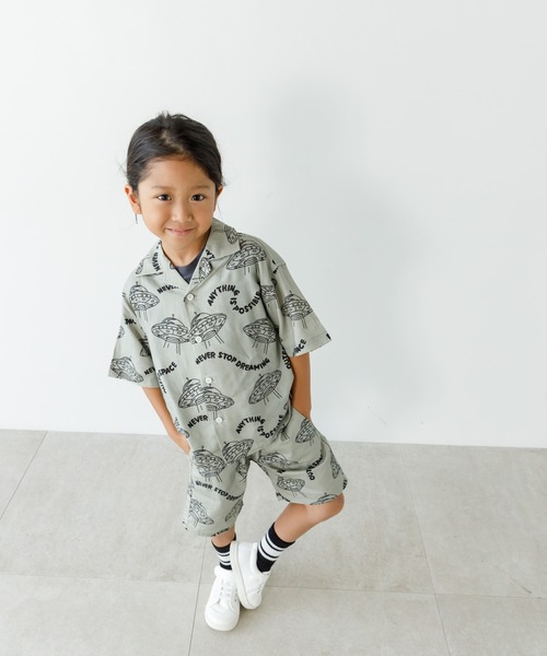 MAKE YOUR DAY（メイクユアデイ）の「セットアップできるUFO総柄パンツ■80～140cm（その他パンツ・キッズ・ブラック/オリーブ・80/90/100/110/120/130/140）」の5枚目の写真