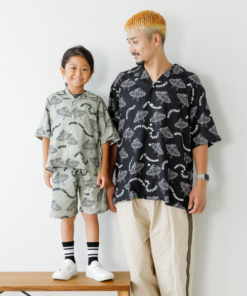 MAKE YOUR DAY（メイクユアデイ）の「セットアップできるUFO総柄パンツ■80～140cm（その他パンツ・キッズ・ブラック/オリーブ・80/90/100/110/120/130/140）」の8枚目の写真