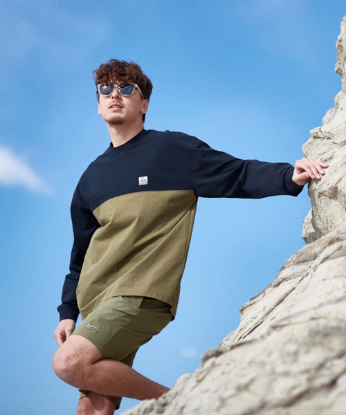新品　REEF  ラッシュガード　L　170～178 REEF ラッシュガード 「REEF」HERITAGE LOGO RASH L/S TEE