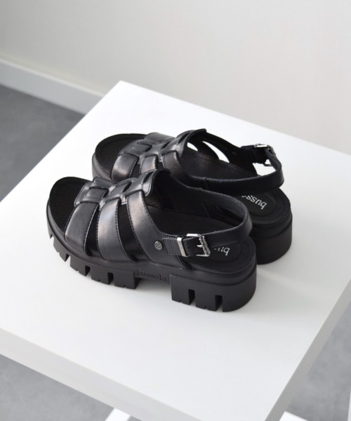 Bussola（ブソラ）の「【bussola】厚底ボリュームソールグルカサンダル(945709)（サンダル・レディース・ブラック/ライトベージュ・38/37/36/35）」の7枚目の写真