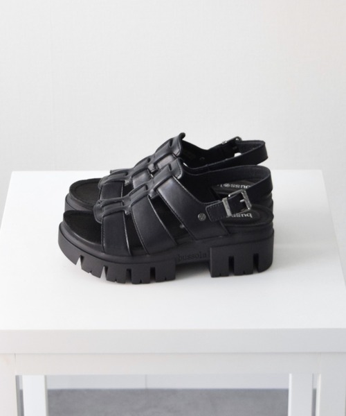 Bussola（ブソラ）の「【bussola】厚底ボリュームソールグルカサンダル(945709)（サンダル・レディース・ブラック/ライトベージュ・38/37/36/35）」の6枚目の写真