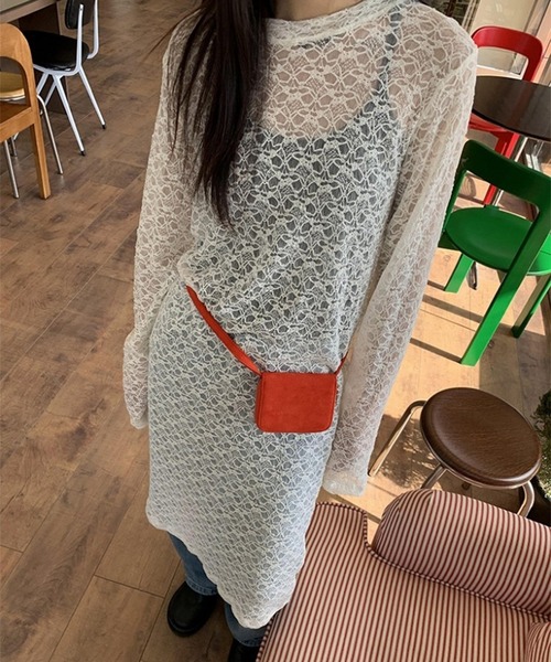 LYEON(リヨン)の「シアーレースワンピース(ワンピース・レディース・アイボリー/ブラック・FREE)」の16枚目の写真