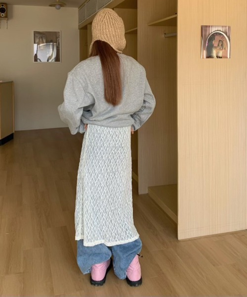 LYEON(リヨン)の「シアーレースワンピース(ワンピース・レディース・アイボリー/ブラック・FREE)」の21枚目の写真