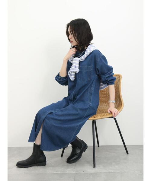 MARELLA マレーラ シャツワンピース ベルト Aライン フレア