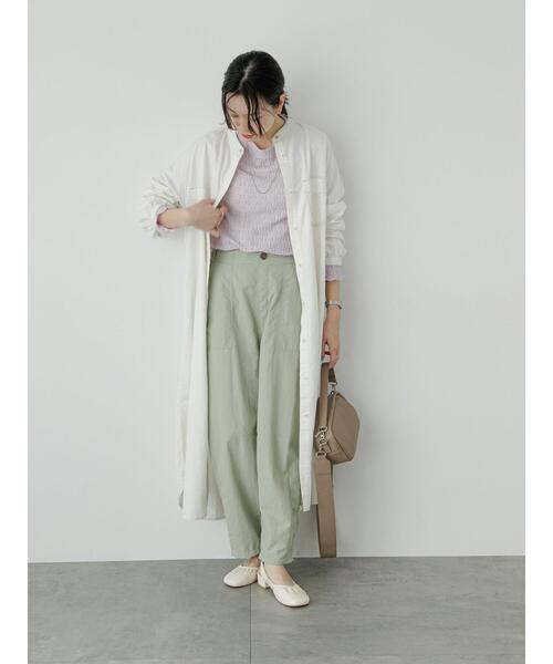 Samansa Mos2 blue（サマンサモスモスブルー）の「【ECO DENIM】シャツワンピース（ワンピース・レディース・チャコールグレー/ブルー/キナリ・F）」の18枚目の写真