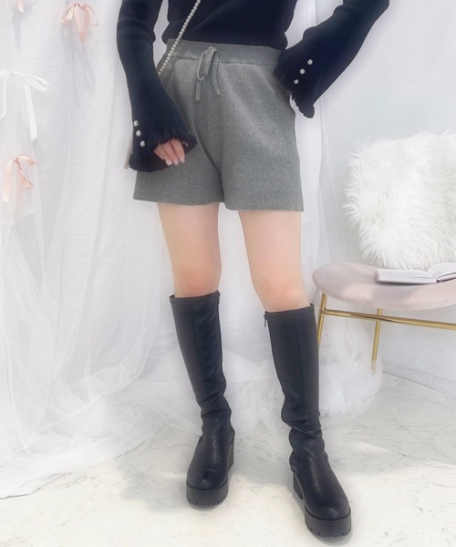apres jour(アプレジュール)の「French girly collection リボン付きショートパンツ【ZOZOTOWN限定アイテム】(その他パンツ・レディース・ブラック/グレー/アイボリー・フリー/X-LARGE)」の3枚目の写真