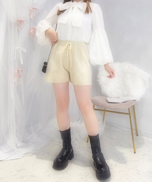 apres jour(アプレジュール)の「French girly collection リボン付きショートパンツ【ZOZOTOWN限定アイテム】(その他パンツ・レディース・ブラック/グレー/アイボリー・フリー/X-LARGE)」の20枚目の写真