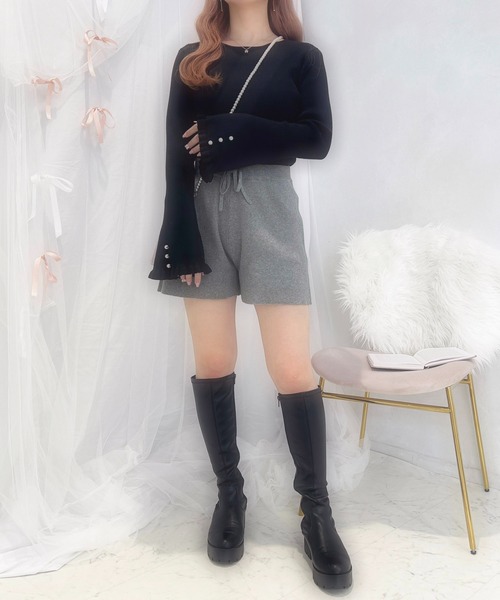 apres jour(アプレジュール)の「French girly collection リボン付きショートパンツ【ZOZOTOWN限定アイテム】(その他パンツ・レディース・ブラック/グレー/アイボリー・フリー/X-LARGE)」の11枚目の写真