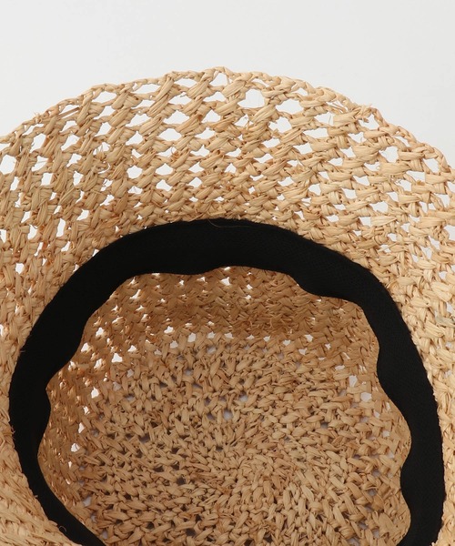 ROPE'（ロペ）の「透かし編みラフィアバケットハット（ハット・レディース・ベージュ・FREE）」の7枚目の写真