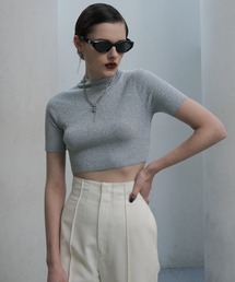 GLITTER CROP KNIT/グリッタークロップニット