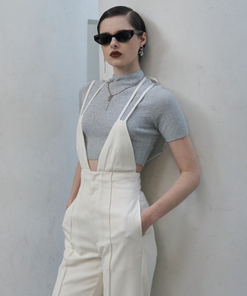 JOSE MOON(ジョゼムーン)の「GLITTER CROP KNIT/グリッタークロップニット(ニット/セーター・レディース・ブラック/グレー/シルバー・FREE)」の19枚目の写真
