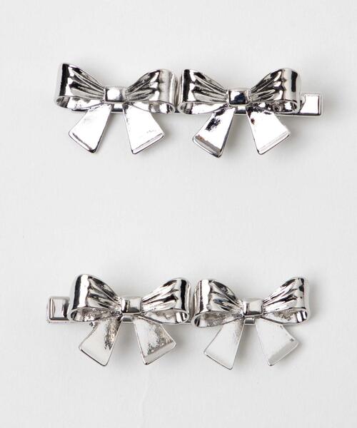【ら ページ】ヘアリボン 2点 WEGO/【2点セット】ナローリボンクリップ（バレッタ/ヘア