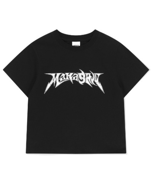 MAHAGRID(マハグリッド)の「『mahagrid/マハグリッド』 FLAME LOGO CROP TEE/フレームロゴクロップ T(Tシャツ/カットソー・レディース・ホワイト/ブラック・FREE)」の10枚目の写真