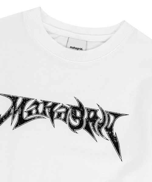 MAHAGRID(マハグリッド)の「『mahagrid/マハグリッド』 FLAME LOGO CROP TEE/フレームロゴクロップ T(Tシャツ/カットソー・レディース・ホワイト/ブラック・FREE)」の7枚目の写真