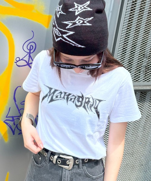 MAHAGRID(マハグリッド)の「『mahagrid/マハグリッド』 FLAME LOGO CROP TEE/フレームロゴクロップ T(Tシャツ/カットソー・レディース・ホワイト/ブラック・FREE)」の20枚目の写真