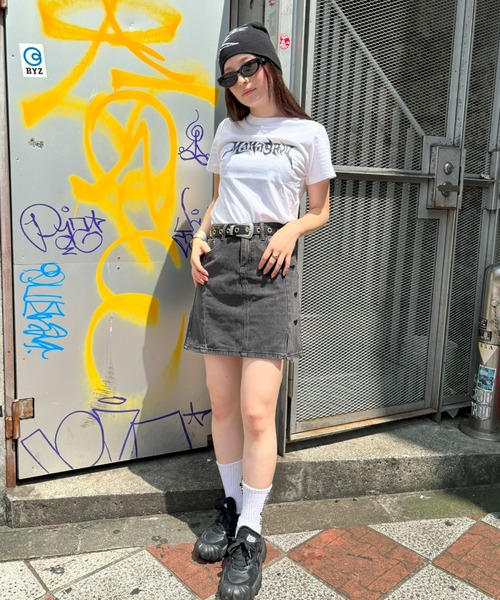 MAHAGRID(マハグリッド)の「『mahagrid/マハグリッド』 FLAME LOGO CROP TEE/フレームロゴクロップ T(Tシャツ/カットソー・レディース・ホワイト/ブラック・FREE)」の22枚目の写真