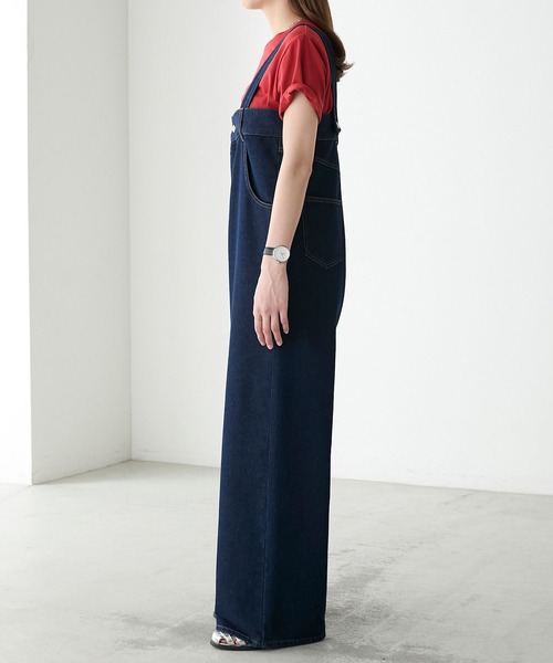 美品 希少 45R ヨットットパンツ サロペット メンズ アイボリー 大きいサイズ＞ 美ラクRUタッチサロペットパンツ（ゆったり