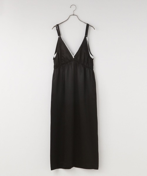 yuw(ユウ)の「レイヤードキャミワンピース 115198(ワンピース・レディース・グレー/ブラック・FREE)」の17枚目の写真