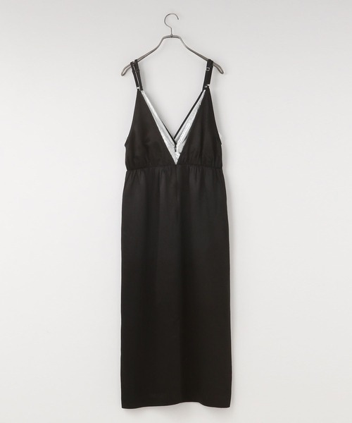 yuw(ユウ)の「レイヤードキャミワンピース 115198(ワンピース・レディース・グレー/ブラック・FREE)」の8枚目の写真